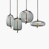 Lámpara colgante globo de vidrio estilo nórdico con LED para dormitorio