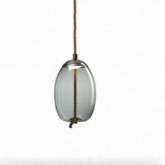 Lámpara colgante globo de vidrio estilo nórdico con LED para dormitorio