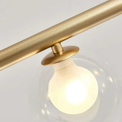 Lámpara colgante de globos de vidrio moderna con LED para isla de cocina