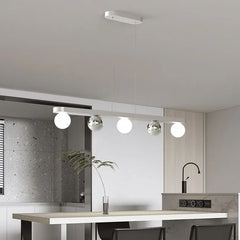 Lámpara colgante de burbujas en forma lineal para isla de cocina moderna