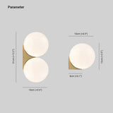Aplique LED de Pared con Esfera de Vidrio en Estilo Minimalista