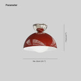 Lamparas empotradas en plafon diseño semicircular rojo para pasillo