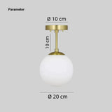 Lámpara de techo para pasillo LED moderna con globo de vidrio