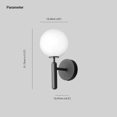 Aplique pared pasillo led lámpara de diseño simple esférico