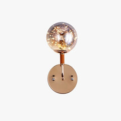 LED aplique pared diseño creativo de esfera de vidrio dorado