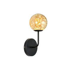 LED aplique pared diseño creativo de esfera de vidrio dorado