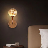 LED aplique pared diseño creativo de esfera de vidrio dorado