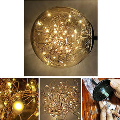 LED aplique pared diseño creativo de esfera de vidrio dorado