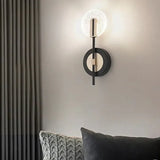 Apliques para pared led creativo de dos círculos para dormitorio