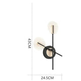 Apliques para pared led creativo de dos círculos para dormitorio