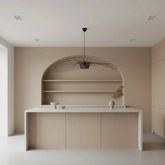 Lámpara colgante sombrero LED regulable en altura de diseño moderno para salón