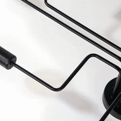 Lámpara de techo Sputnik industrial metal negra para salón