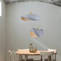 Lamparas colgantes para barra de cocina diseño minimalista ondulado