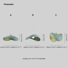 Lamparas colgantes para barra de cocina diseño minimalista ondulado