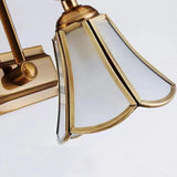 Aplique de pared dorado vidrio en forma de flor