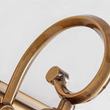 Aplique de pared dorado vidrio en forma de flor