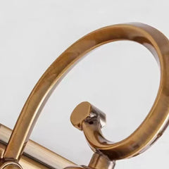 Aplique de pared dorado vidrio en forma de flor