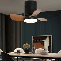 Aplique LED para ventilador de techo en estilo nórdico negro para comedor
