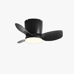 Plafón LED con ventilador de estilo nórdico blanco para dormitorio