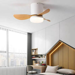Plafón LED con ventilador de estilo nórdico blanco para dormitorio