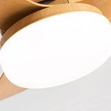 Plafón LED con ventilador de estilo nórdico blanco para dormitorio