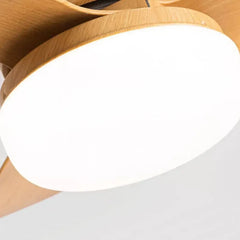 Plafón LED con ventilador de estilo nórdico blanco para dormitorio