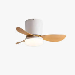 Plafón LED con ventilador de estilo nórdico blanco para dormitorio