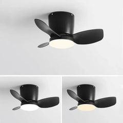 Plafón LED con ventilador de estilo nórdico blanco para dormitorio