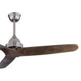 Luz de ventilador de comedor vintage de madera de madera de tres cuchillas