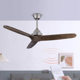 Luz de ventilador de comedor vintage de madera de madera de tres cuchillas