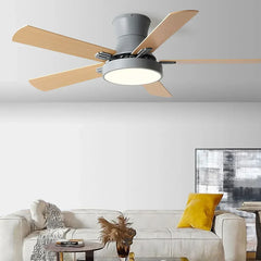 Plafón LED regulable con ventilador para dormitorio