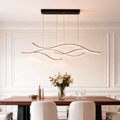 Lámpara colgante moderna de diseño LED regulable en metal para comedor