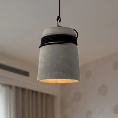 Lámpara colgante de cemento estilo industrial