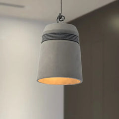 Lámpara colgante de cemento estilo industrial