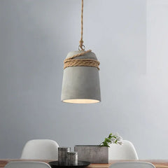 Lámpara colgante de cemento estilo industrial