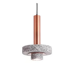 Lámpara colgante de terrazo rosa