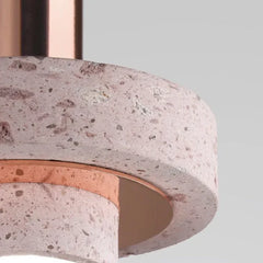 Lámpara colgante de terrazo rosa