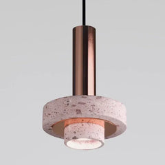 Lámpara colgante de terrazo rosa