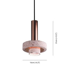 Lámpara colgante de terrazo rosa
