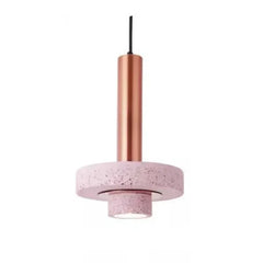 Lámpara colgante de terrazo rosa