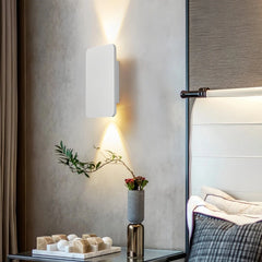 Aplique de pared bidireccional LED rectangular moderno para salón