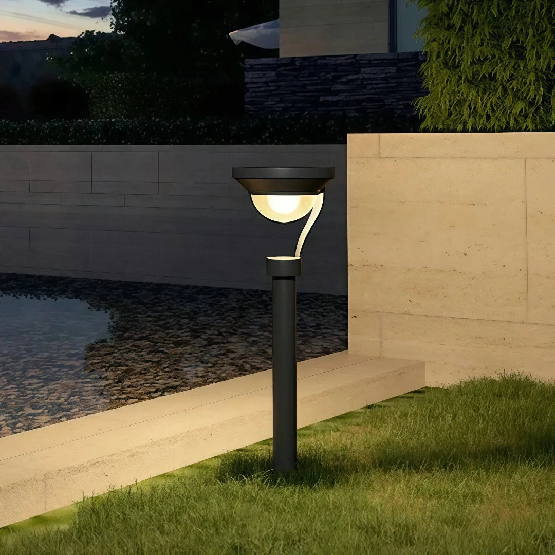 Lámpara de estaca para jardín solar LED IP65 de metal
