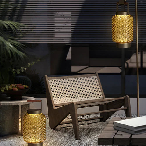 Hanging Glass Lantern Outdoor Floor lamps