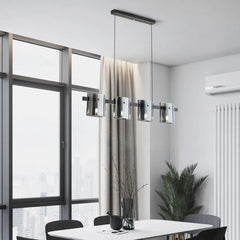 Lámpara colgante de vidrio para comedor de lujo ligero y estilo moderno