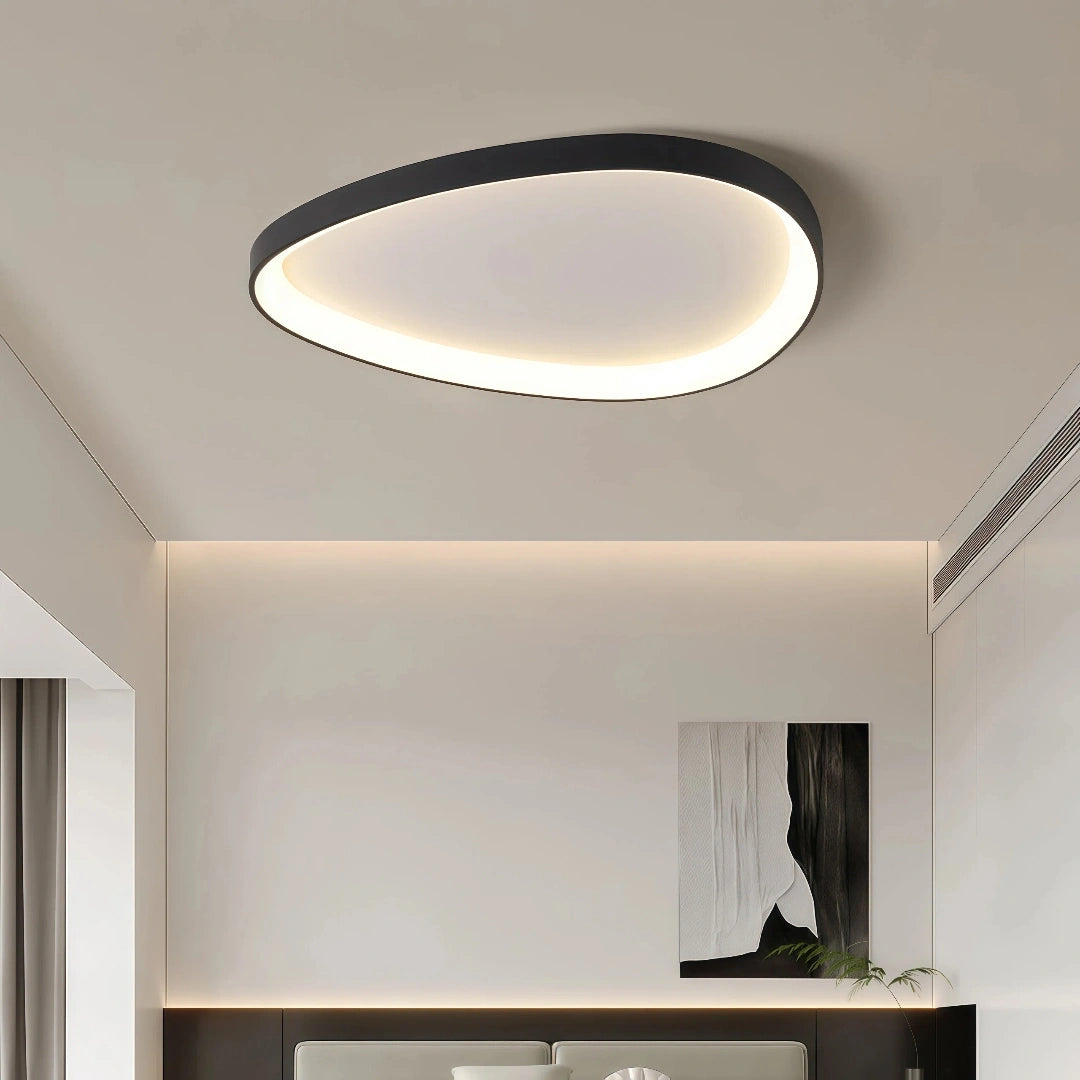 Plafón triangular moderno con LED de luz suave para dormitorio