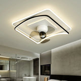 Ventilador de techo moderno con luz LED silencioso y oscilante para dormitorio