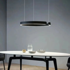 Lámpara colgante de anillo moderna con LED regulable en altura para comedor