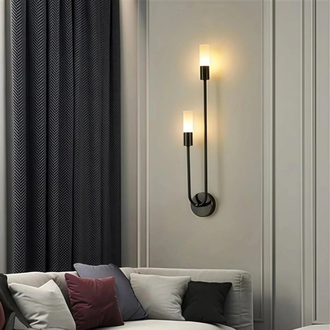 Aplique de pared moderno led regulable de metal para mesita de noche