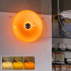 Aplique de pared donut moderno LED táctil de vidrio para dormitorio