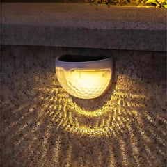 Aplique solar de pared exterior LED IP65 moderno semicircular blanco